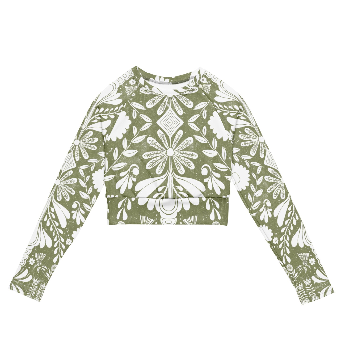 Recycled long-sleeve crop top [Earth]