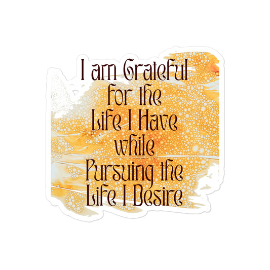 Gratitude for Life Sticker